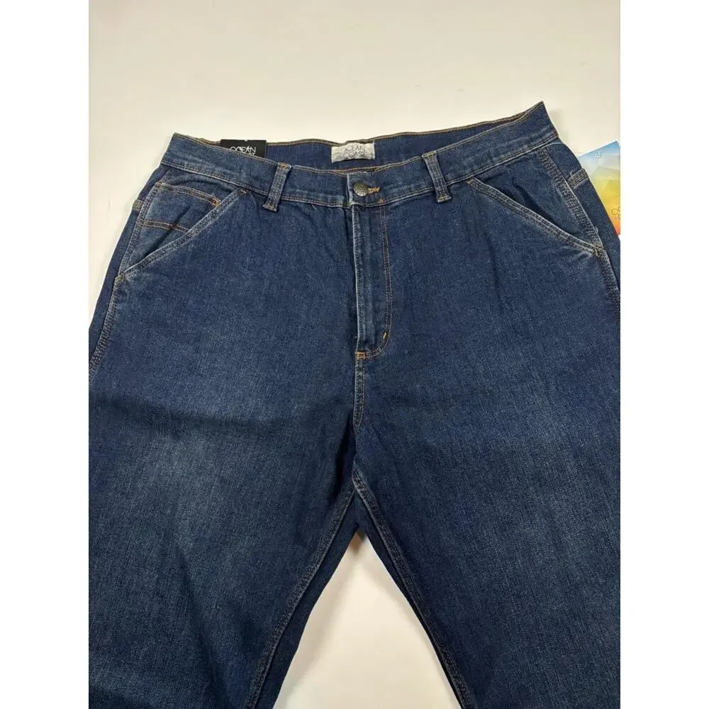 Ocean Coast Mens Straight Leg Jeans Dark Wash‎ Denim 32x32 NWT